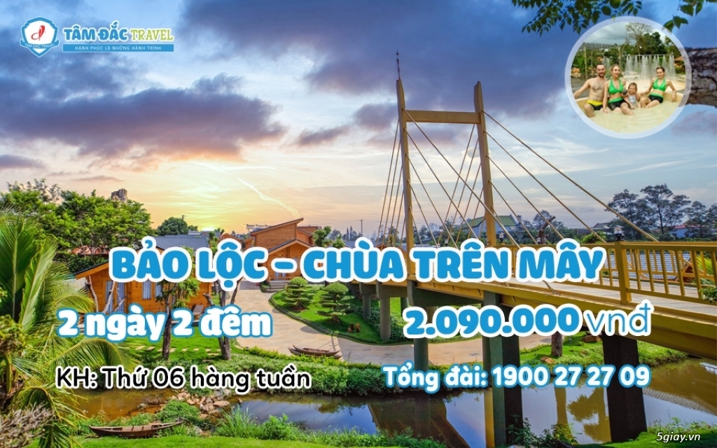 Tour du lịch Bảo Lộc - Chùa trên mây