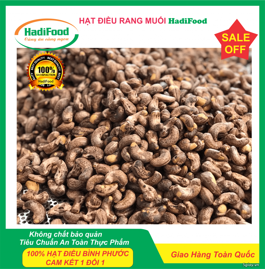 Hạt điều rang muối HadiFood- 100% Bình Phước hộp 500 gram - 4