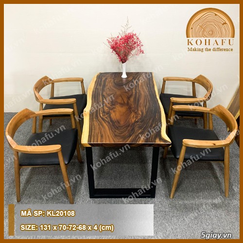 Cần bán : Bộ bàn 4 ghế gỗ me tây nguyên khối được nhập từ Campuchia - 1