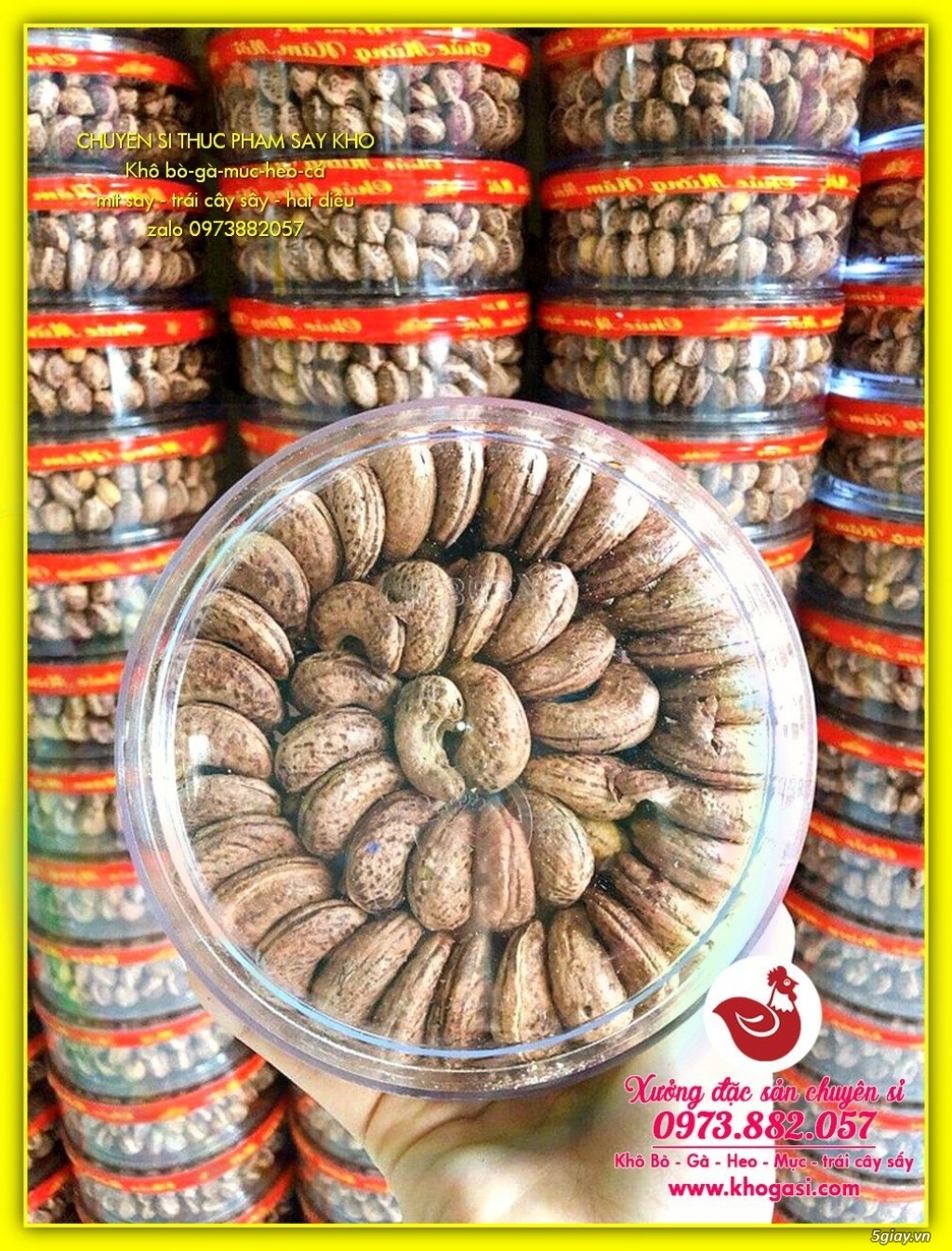 Hạt điều lụa rang muối xếp hoa - 1