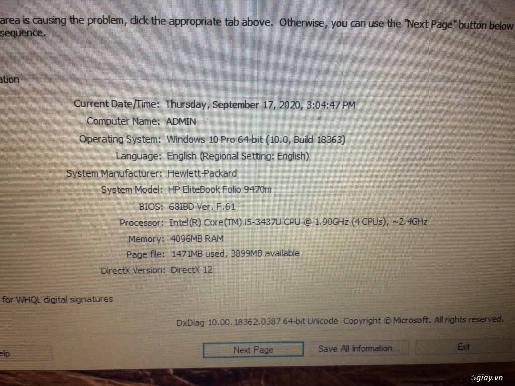 Laptop HP Folio 9470m i5 - 3437U - 4