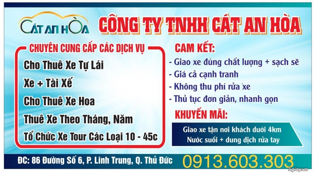 Thủ Đức Chuyên cho thuê ô tô Tự Lái & dịch vụ Du lịch