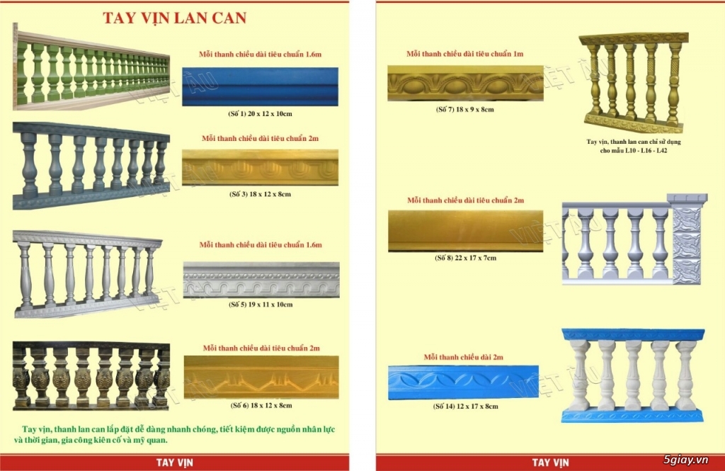 Lan can bê tông ly tâm Việt Âu - 2