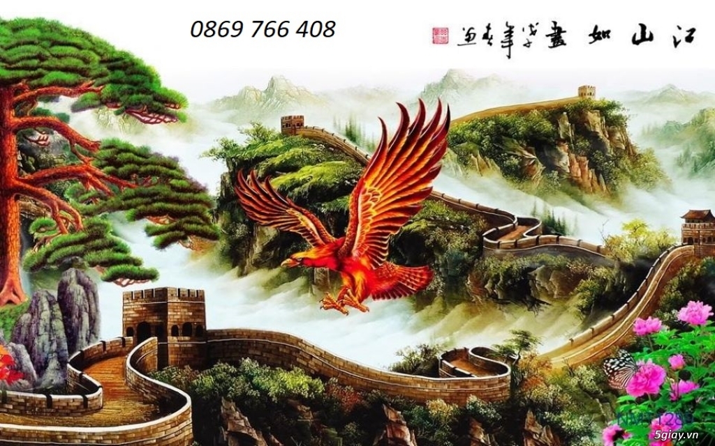 Gạch tranh 3d hổ đại bàng - 5