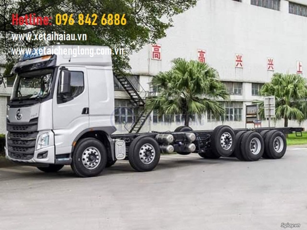 Xe tải thùng mui bạt chenglong 5 chân 5 giò 10x4, 21 22 tấn, thùng dài - 2