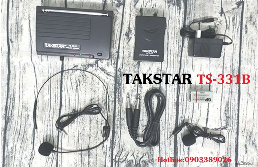 Micro không dây Takstar TS-331B hỗ trợ mic choàng đầu và cài áo - 1