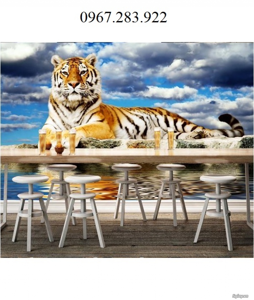 Tranh gạch 3D hổ rừng - 3
