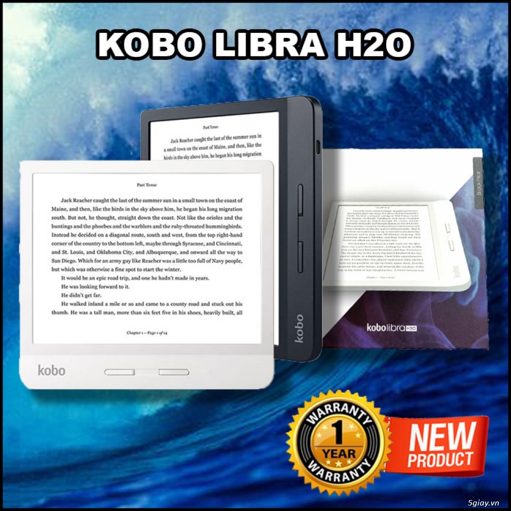 Máy Đọc Sách Kobo Libra H2O Mới Nguyên Seal