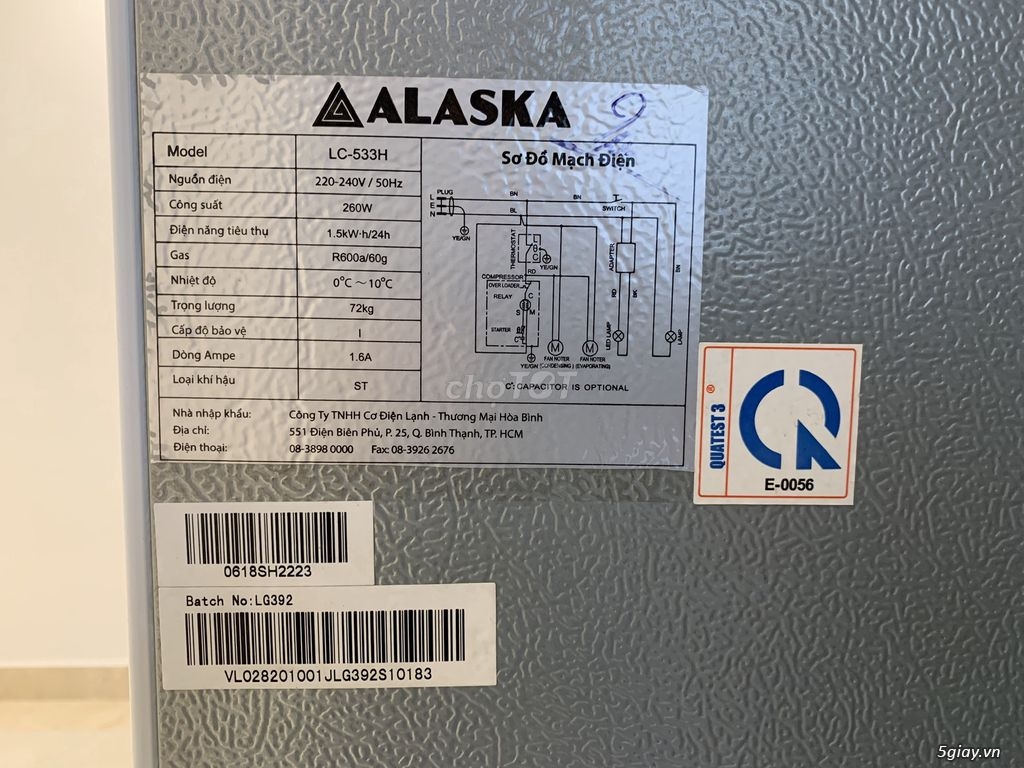 TỦ MÁT ALASKA 350 LÍT LC-533H - 1
