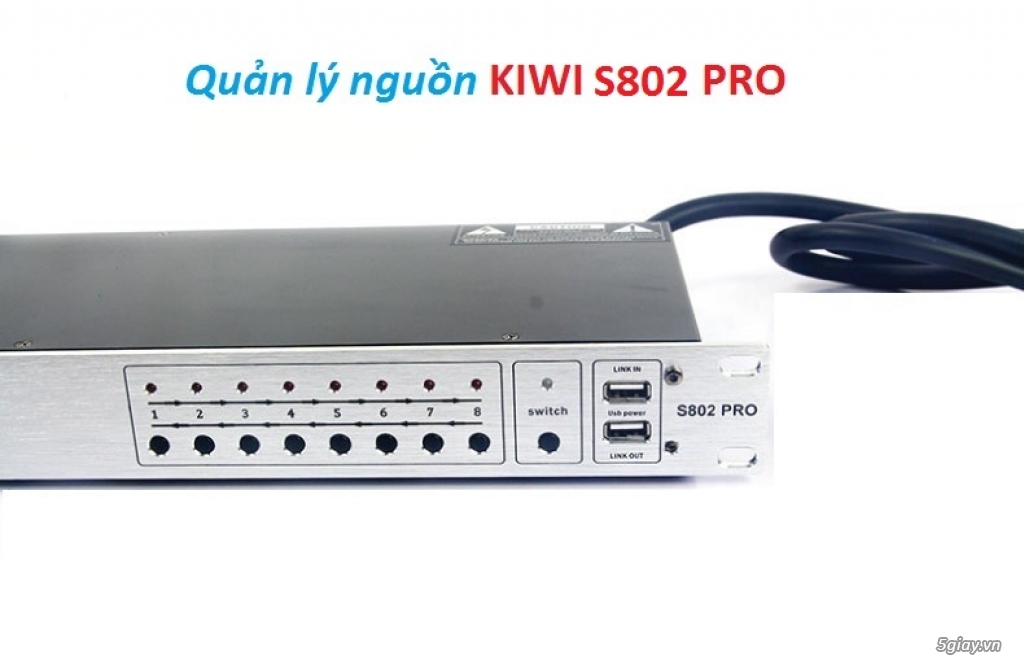 Quản  lý nguồn 10 cổng Kiwi S802 PRO dùng cho dàn nhạc karaoke - 2