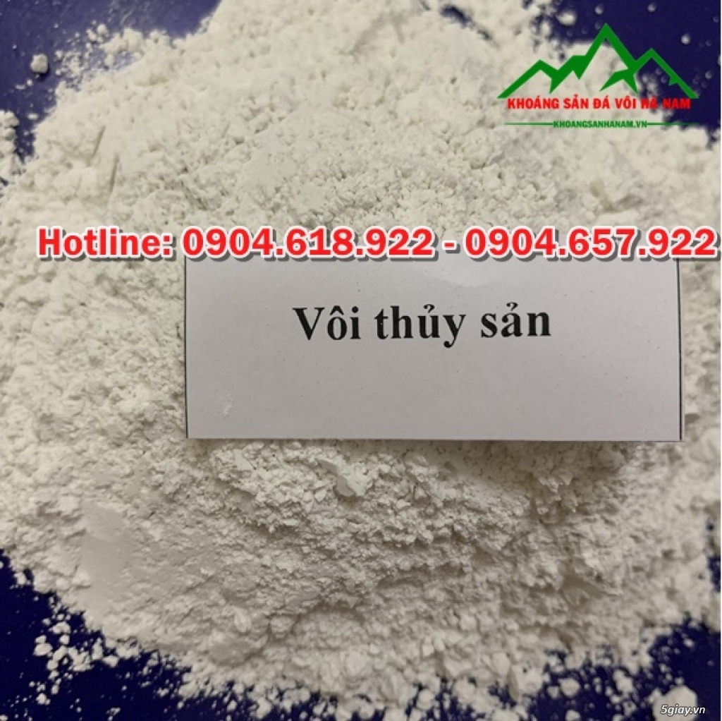 Vôi bột xử lý ao hồ.