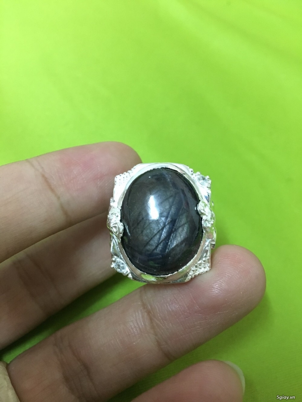Nhẫn bạc cao cấp 950 gắn đá Ruby Saphia thiên nhiên 100% độc đẹp khủng - 26
