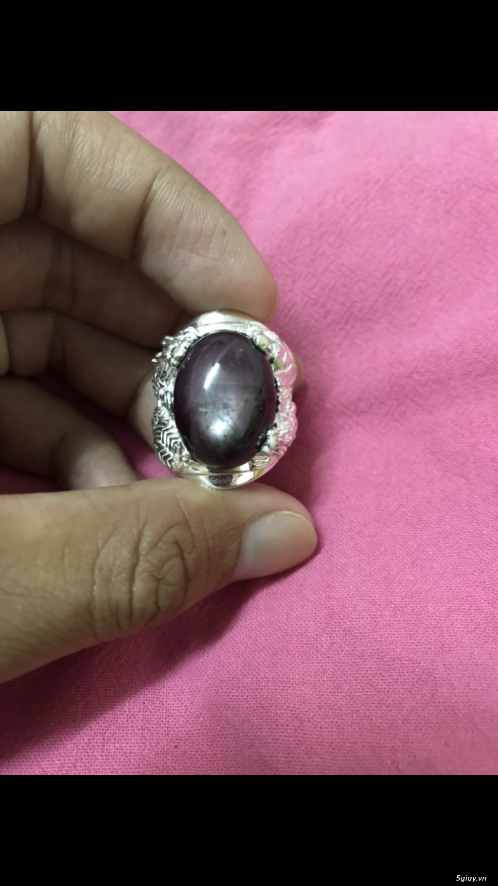 Nhẫn bạc cao cấp 950 gắn đá Ruby Saphia thiên nhiên 100% độc đẹp khủng - 16