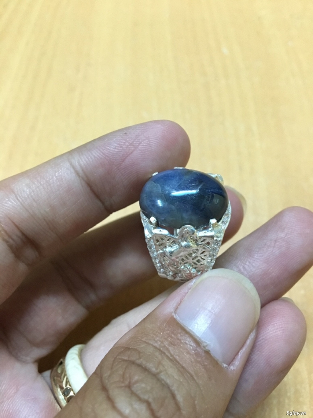 Nhẫn bạc cao cấp 950 gắn đá Ruby Saphia thiên nhiên 100% độc đẹp khủng - 32