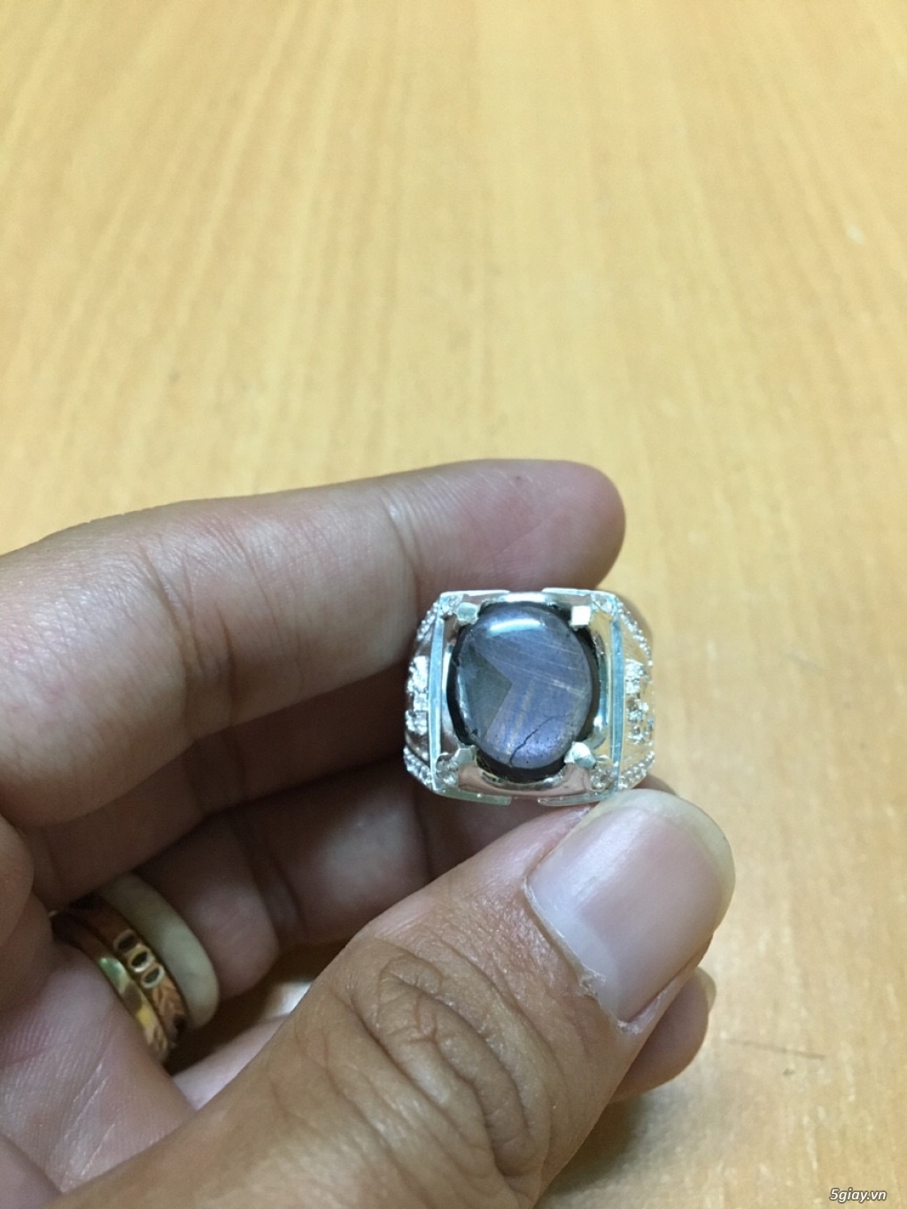 Nhẫn bạc cao cấp 950 gắn đá Ruby Saphia thiên nhiên 100% độc đẹp khủng - 36