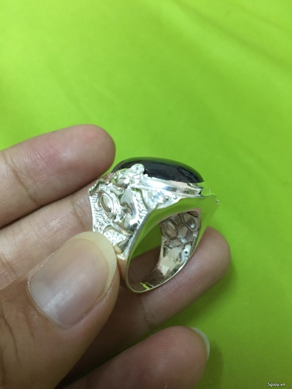 Nhẫn bạc cao cấp 950 gắn đá Ruby Saphia thiên nhiên 100% độc đẹp khủng - 27
