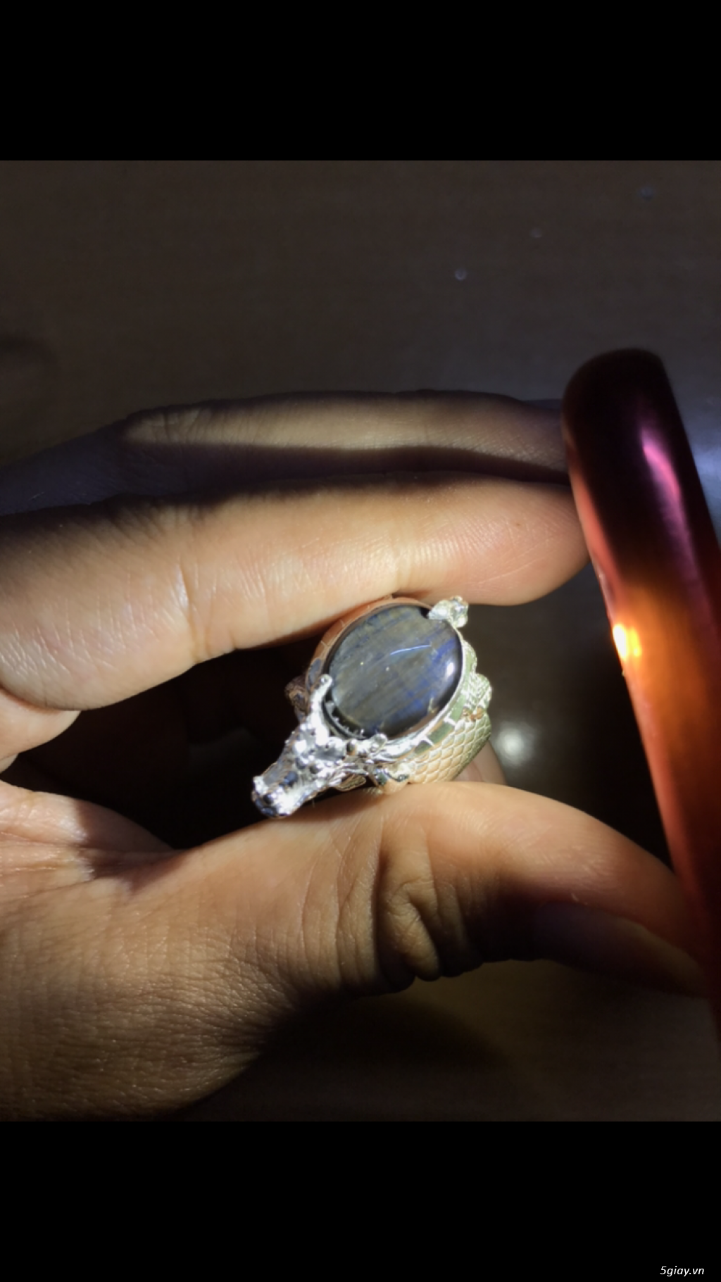 Nhẫn bạc cao cấp 950 gắn đá Ruby Saphia thiên nhiên 100% độc đẹp khủng - 24