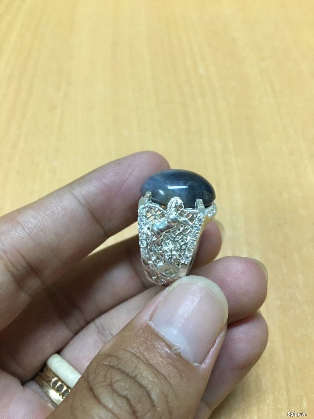 Nhẫn bạc cao cấp 950 gắn đá Ruby Saphia thiên nhiên 100% độc đẹp khủng - 31