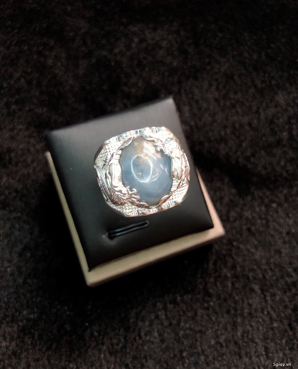 Nhẫn bạc cao cấp 950 gắn đá Ruby Saphia thiên nhiên 100% độc đẹp khủng - 40