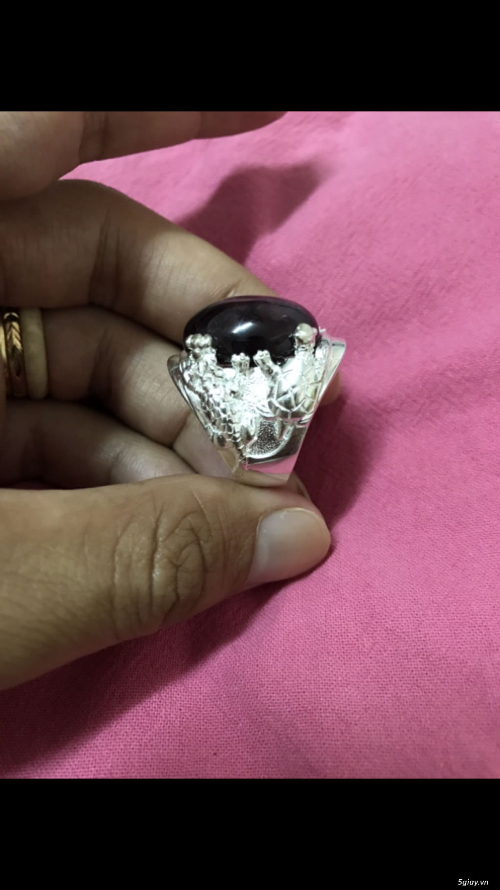 Nhẫn bạc cao cấp 950 gắn đá Ruby Saphia thiên nhiên 100% độc đẹp khủng - 17