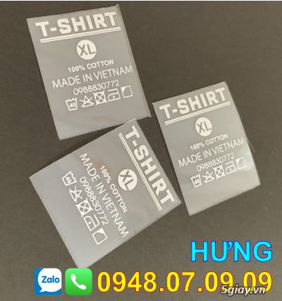 Nhãn ép nhiệt, nhãn mác ép nhiệt quần áo (Toàn Quốc) - 5