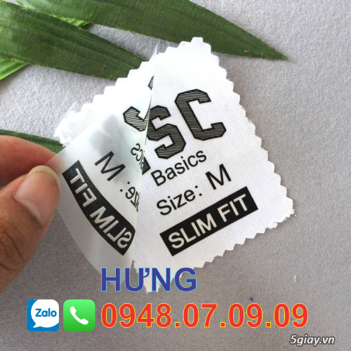 Nhãn ép nhiệt, nhãn mác ép nhiệt quần áo (Toàn Quốc) - 3