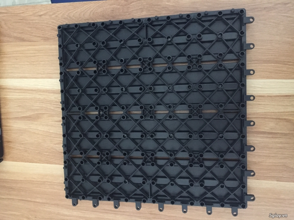 Tấm sàn nhựa giả gỗ lát ban công màu xám ghi 30x30cm - 3