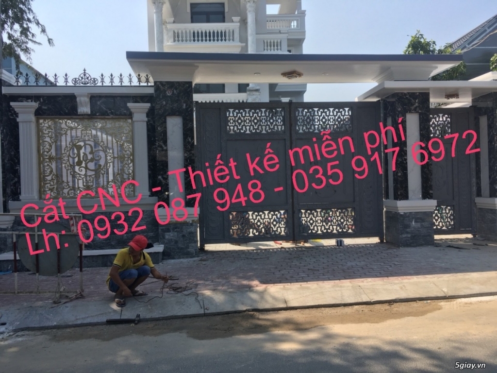 Cửa cổng hoa văn cnc laser - 1