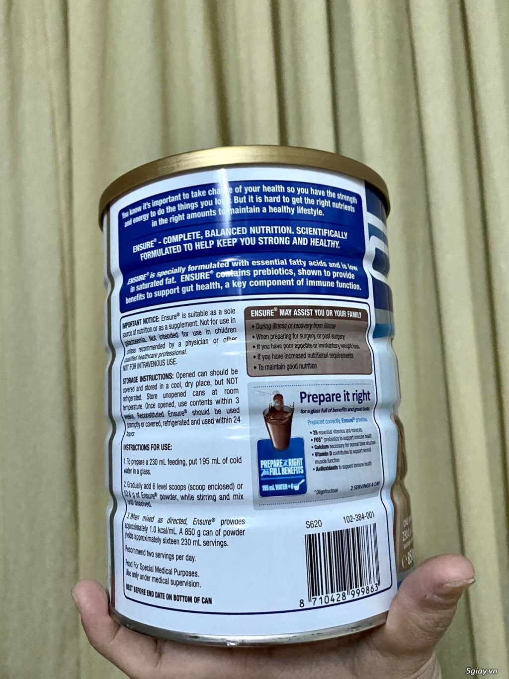 Bán sữa Ensure xách tay từ mỹ - 1