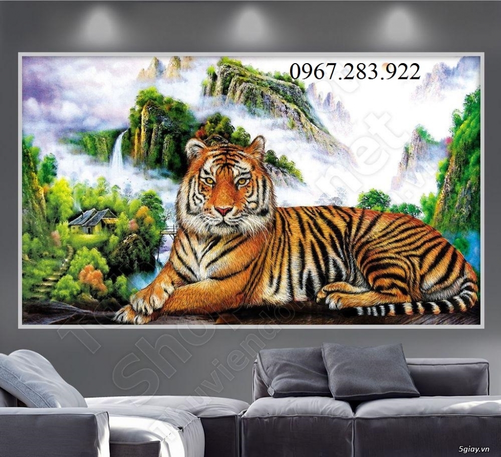 Gạch tranh trang trí con hổ - 4