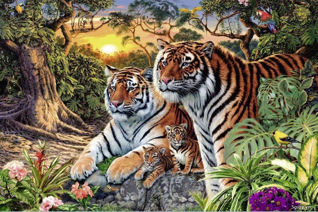Gạch tranh trang trí con hổ - 2