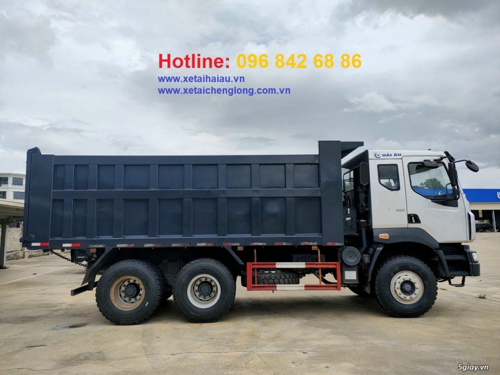 Bán xe tải ben Chenglong Hải Âu  3 chân cầu láp máy cơ, giá rẻ nhất