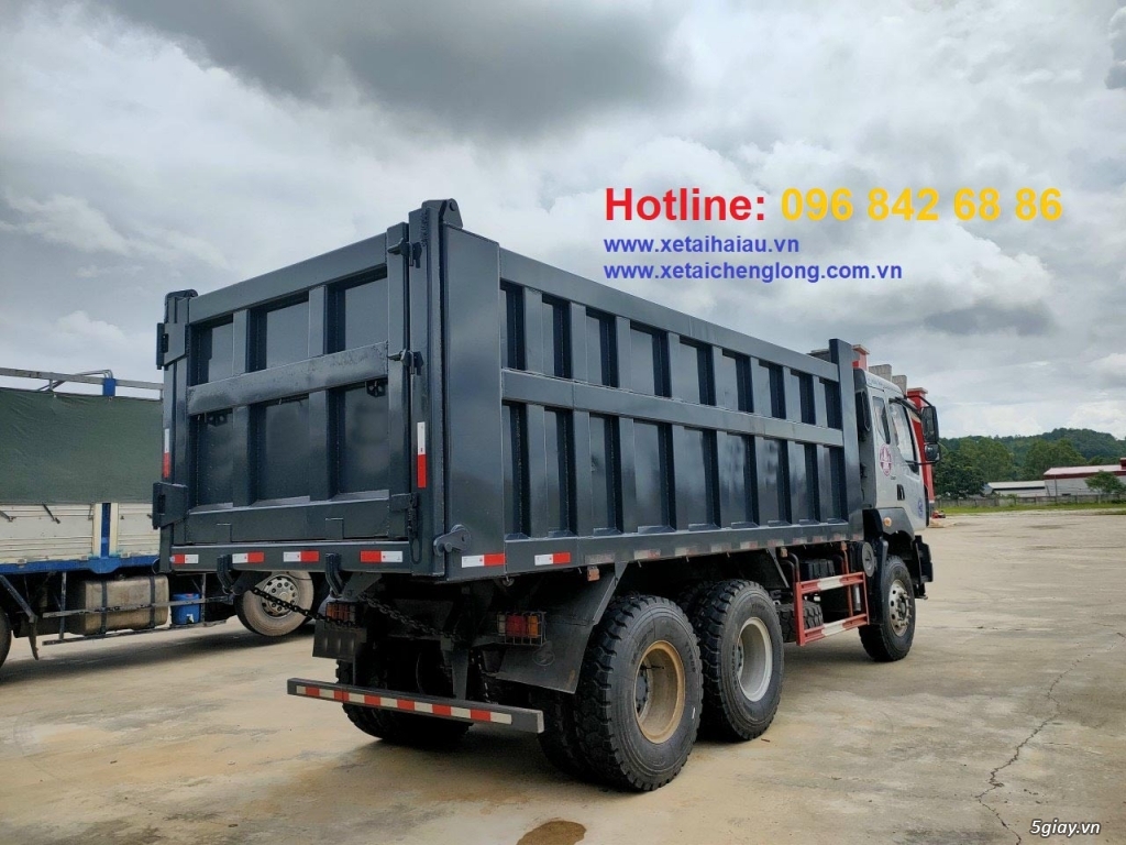 Bán xe tải ben Chenglong Hải Âu  3 chân cầu láp máy cơ, giá rẻ nhất - 2