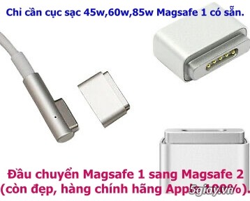 Sạc Macbook: Magsafe 1 Magsafe 2 ,Type C (USB-C), Dây thay thế free