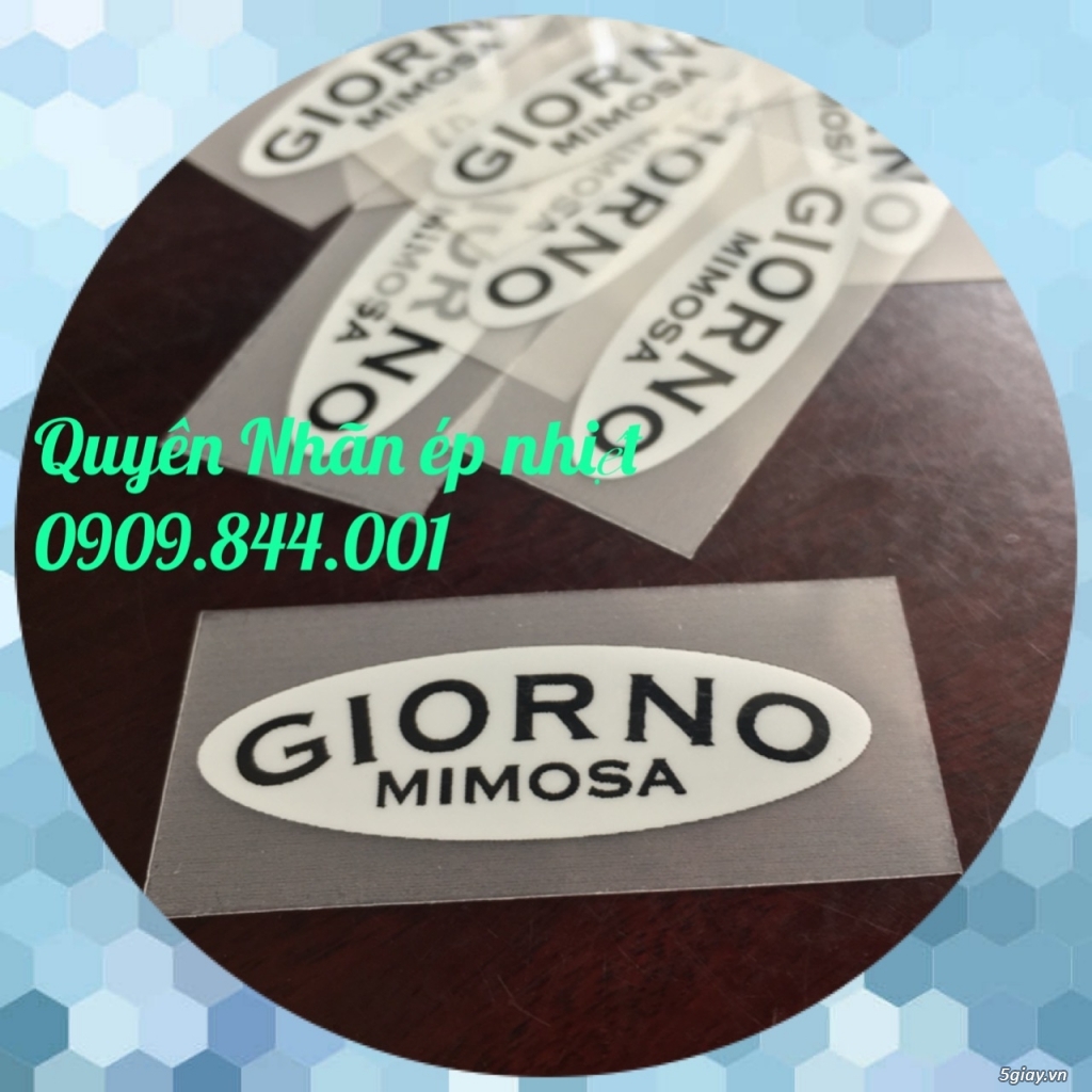 Nhãn ép nhiệt ( tem mác ép nhiệt)