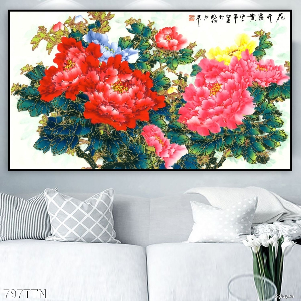 Gạch tranh-gạch tranh 3D phòng khách - 2