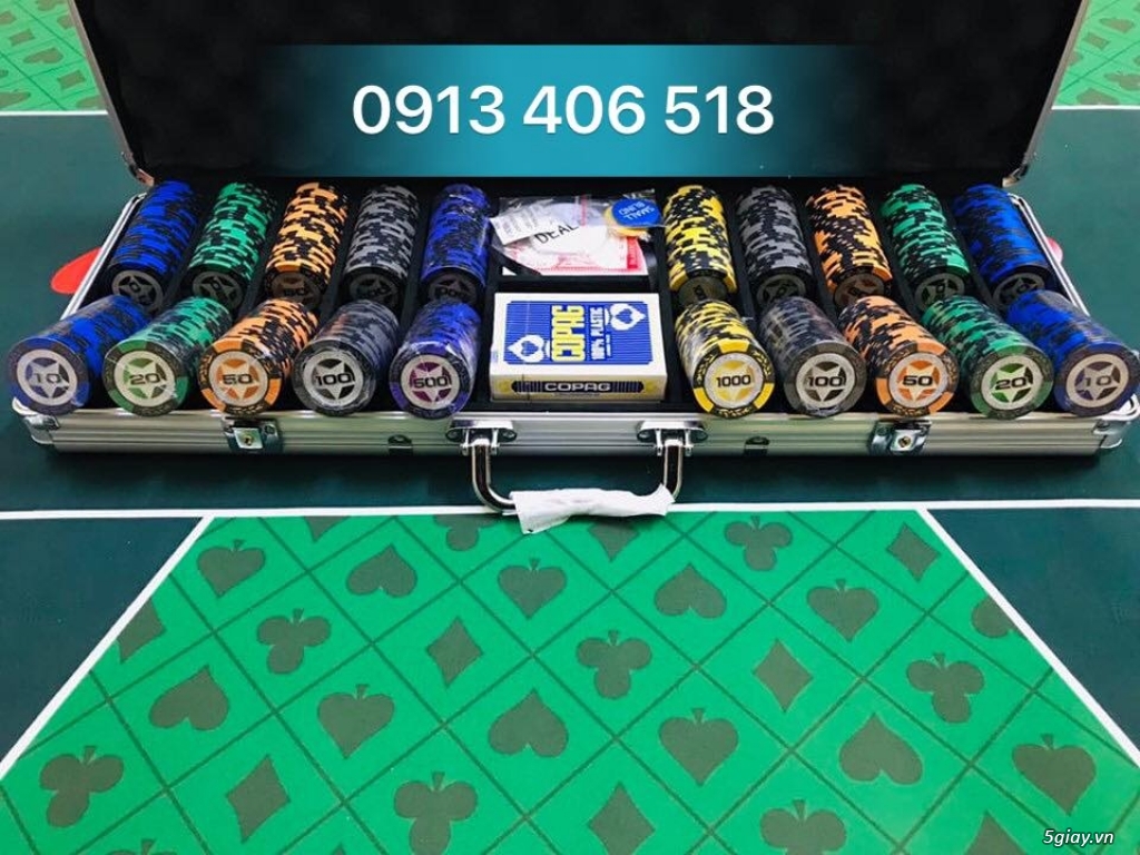 Bộ phỉnh poker 300 chip,500 chip có số hàng cao cấp nhập khẩu - 11