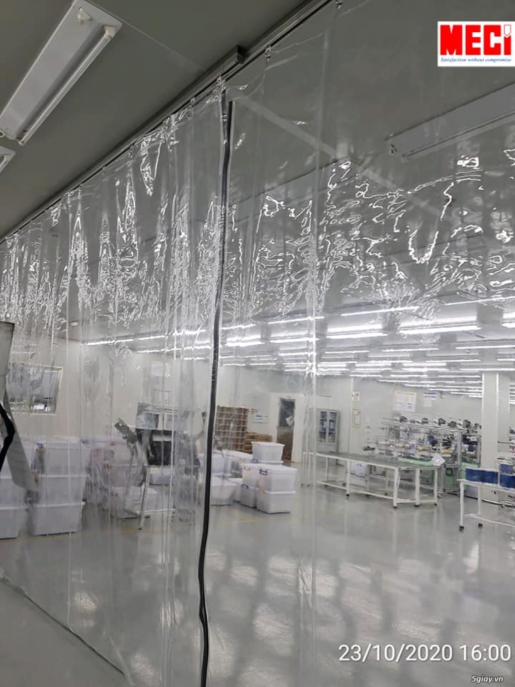 Rèm Nhựa PVC kéo ngang ,ngăn khu vực làm việc - 5