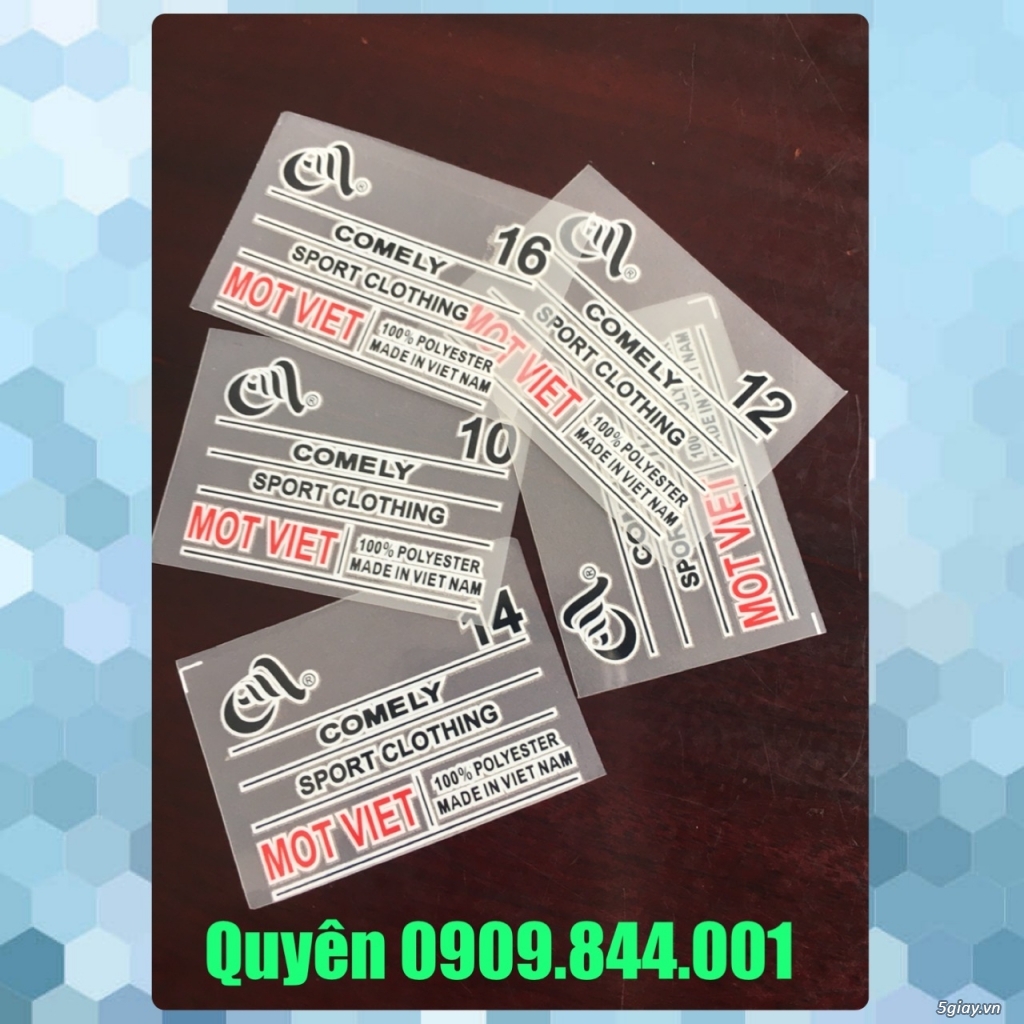 Nhãn ép nhiệt ( tem mác ép nhiệt) - 1