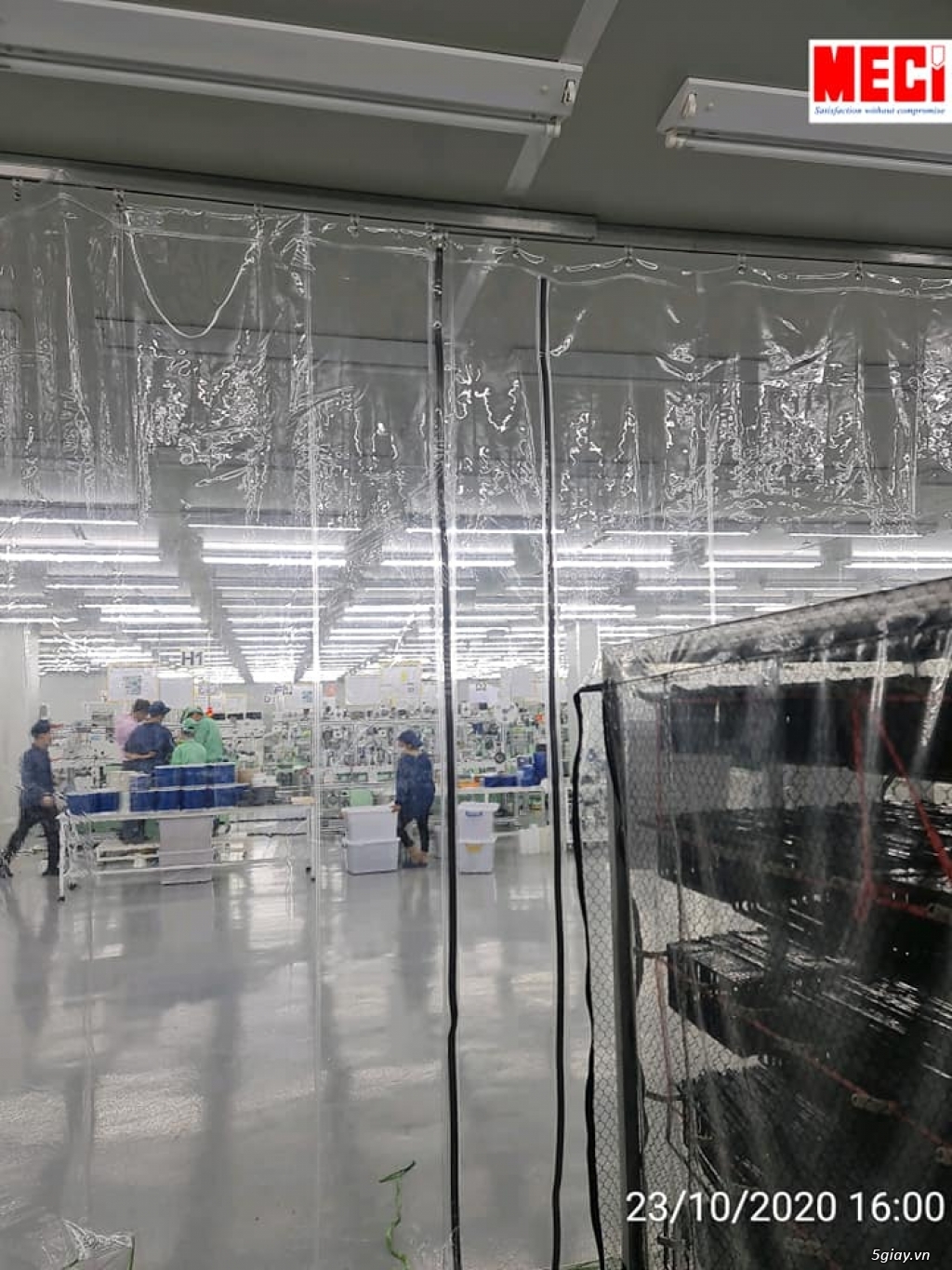 Rèm Nhựa PVC kéo ngang ,ngăn khu vực làm việc - 6