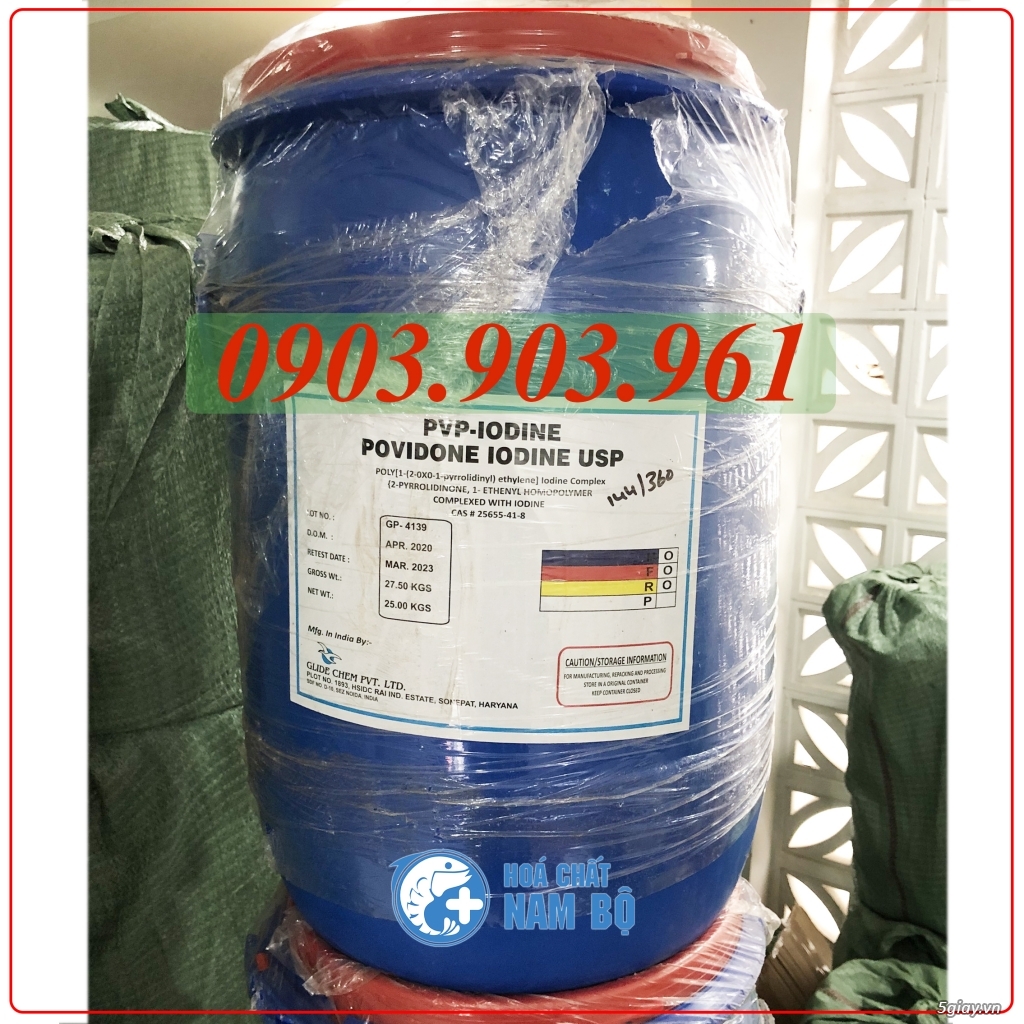 Bán POVIDONE IODINE (PVP Iodine) Nguyên liệu Ấn Độ - Hàng sản xuất