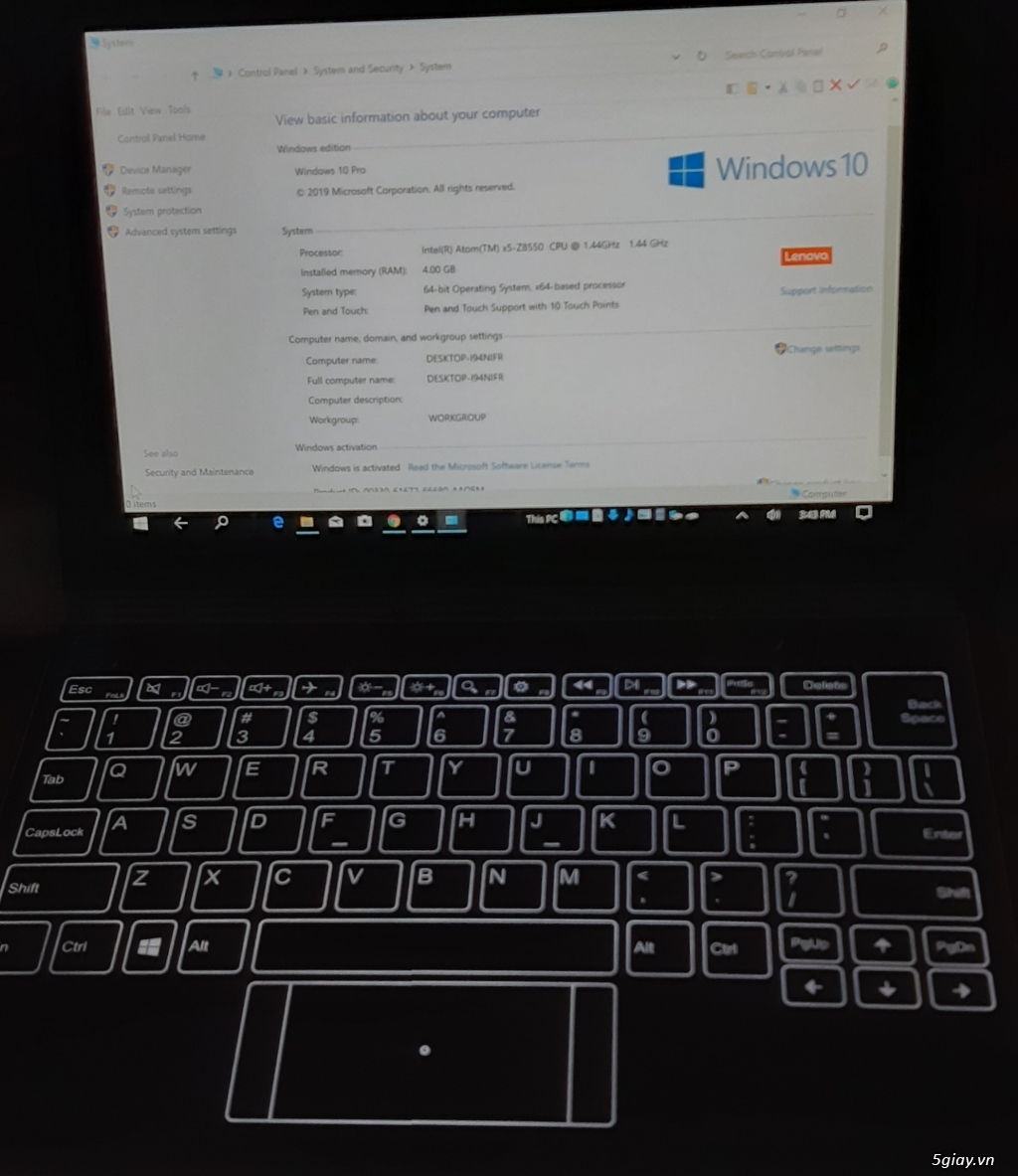 Lenovo Yogabook YB1 – X91F,Like new,Full Box,White/SSD128GB,giá mềm - 3