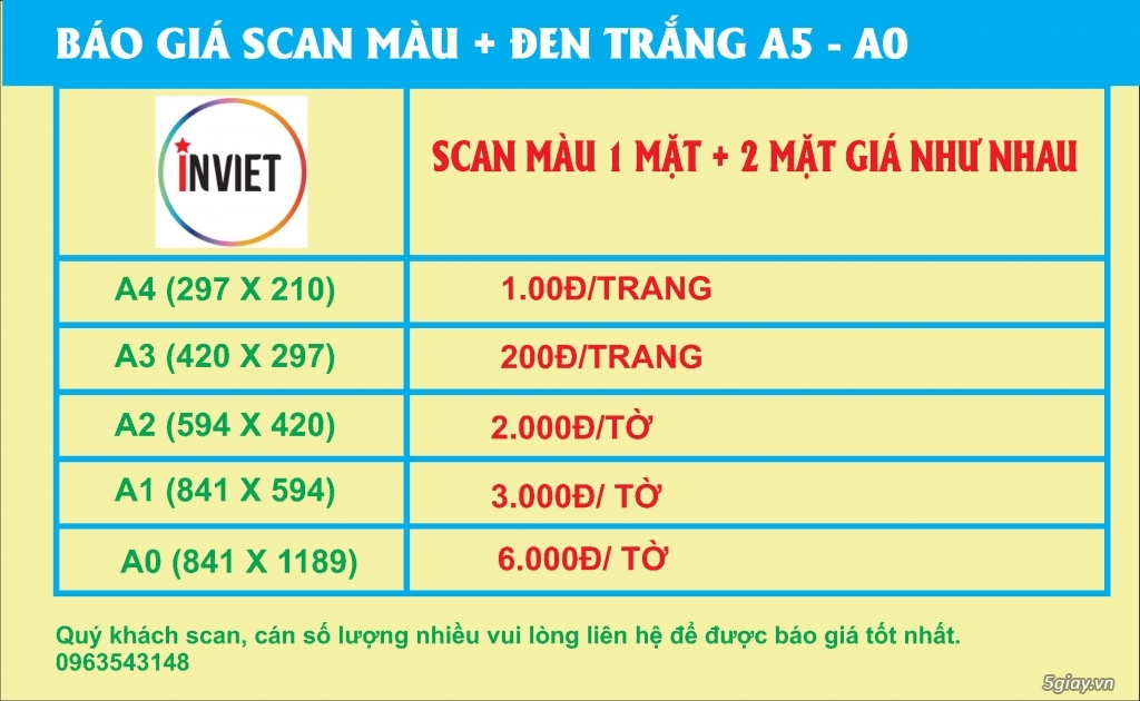 Dịch vụ In màu đẹp giá rẻ 450đ giấy ốp 70 tại Hà Nội - 2