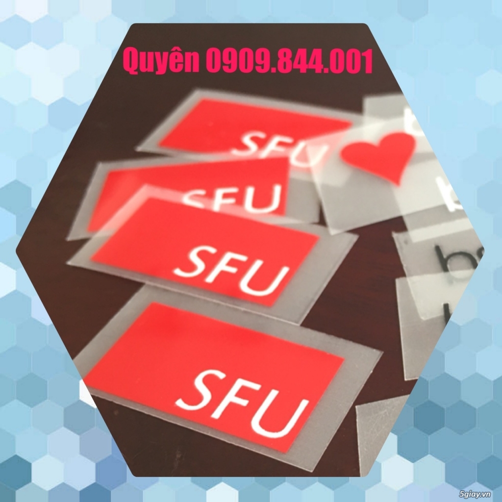 Nhãn ép nhiệt ( tem mác ép nhiệt)