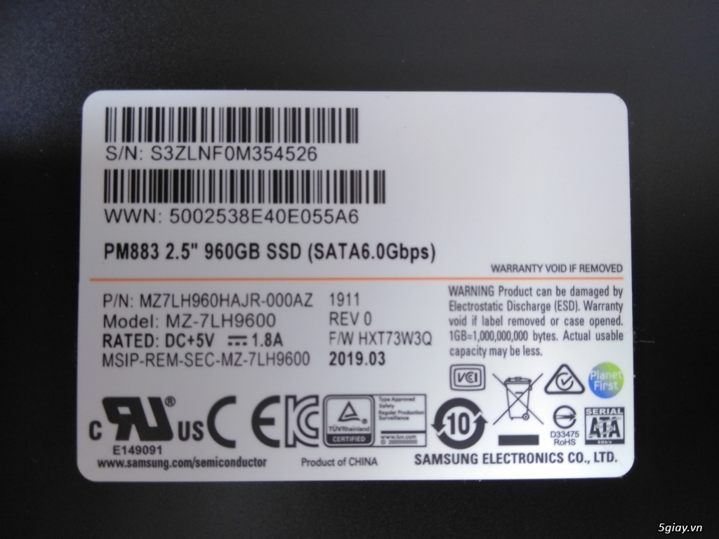 SSD SM863 480GB Samsung Enterprise