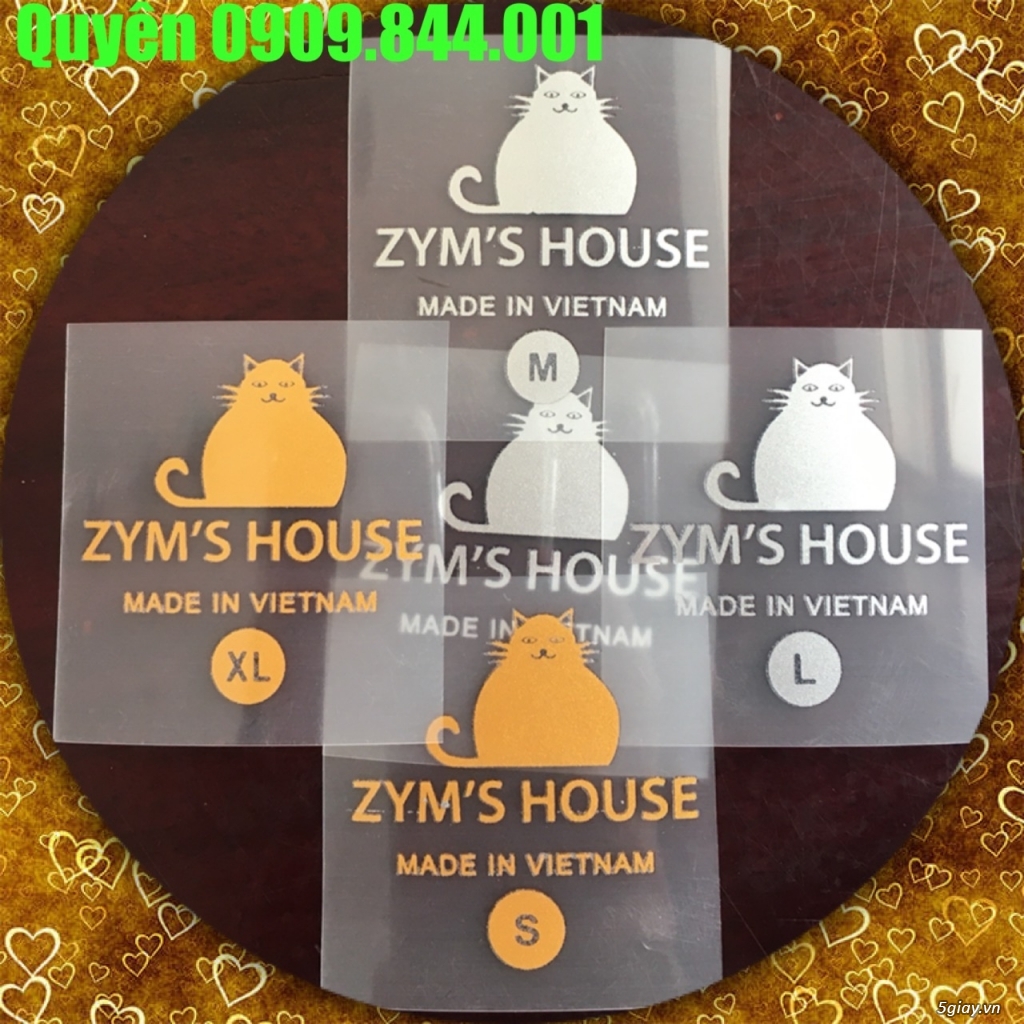 Nhãn ép nhiệt ( tem mác ép nhiệt)