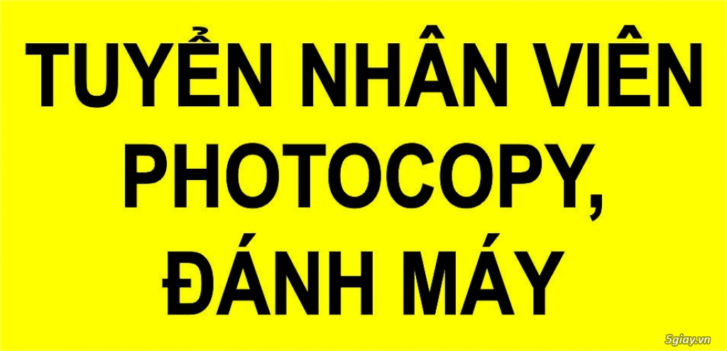 Tuyển nhân viên biết đánh máy vi tính, photocopy
