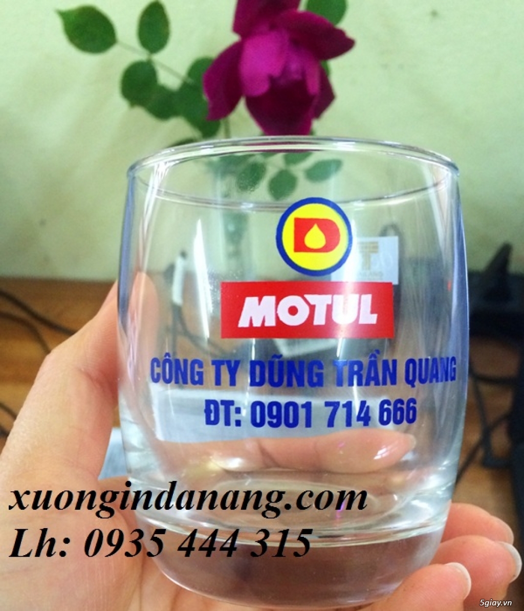 Ly thủy tinh in logo quà tặng khách hàng giá rẻ ở Quảng Ngãi - 5