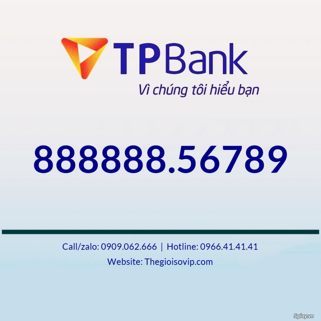 Bán số tài khoản đẹp vip ngân hàng Tpbank bát quý sảnh rồng