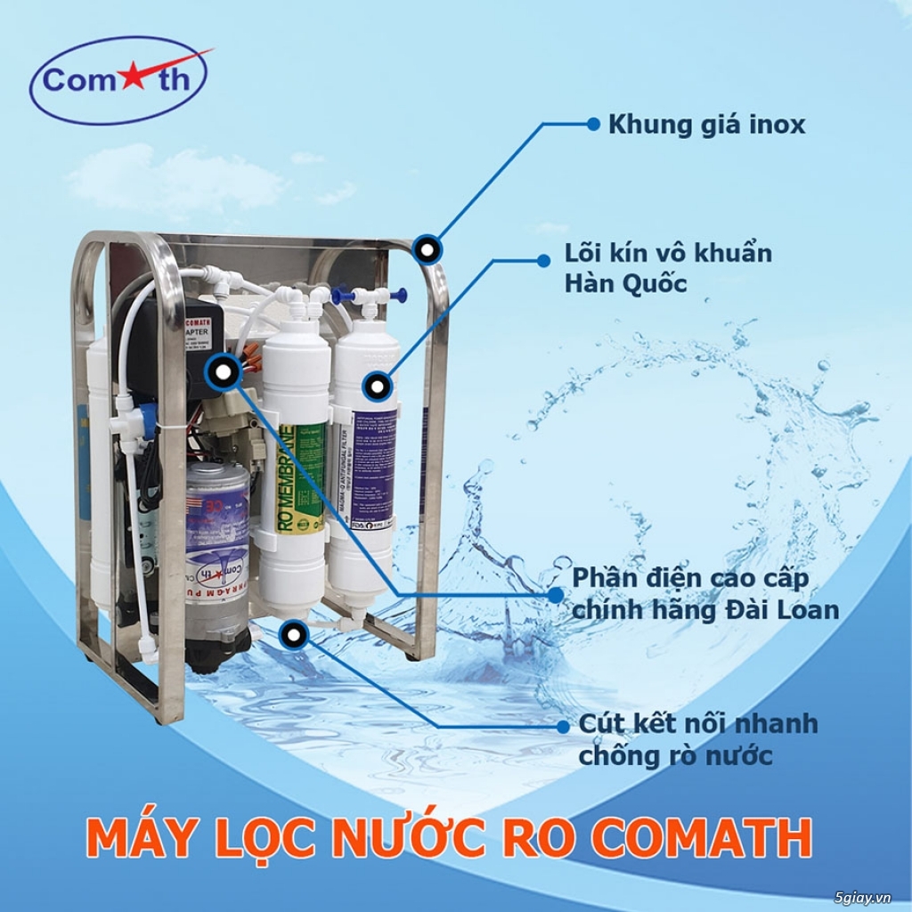 Máy lọc nước không tủ Comath - thiết bị tối ưu cho mọi gia đình